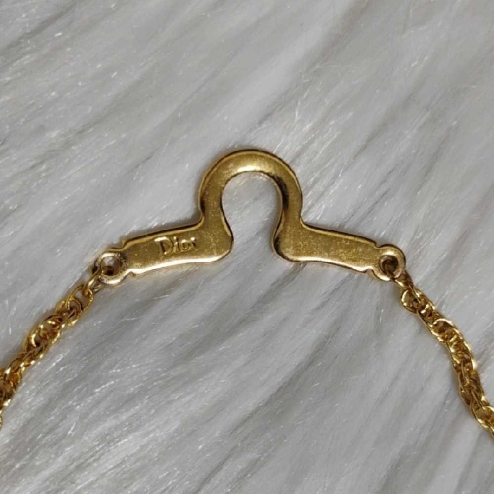 Vtg Christian Dior Gold Tone Rope Chain Bracelet Feat Designer Logo - Picture 3 of 13